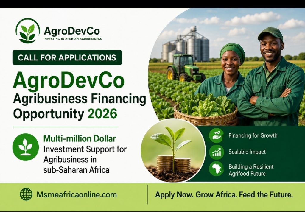 Multi million AgroDevCo Agribusiness Financing Opportunity 2026